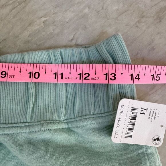 Free People FP Movement 100% cotton cinched shorts in blue clear skies Sz M NWT - Picture 8 of 9